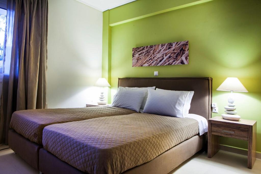 Łóżko lub łóżka w pokoju w obiekcie Eucalyptus Apartments Apartment Meli