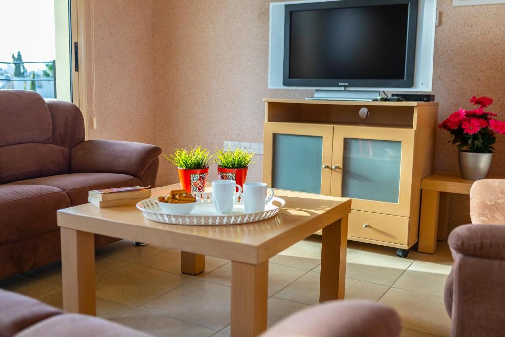 TV a/nebo společenská místnost v ubytování Pelagos apartment 6