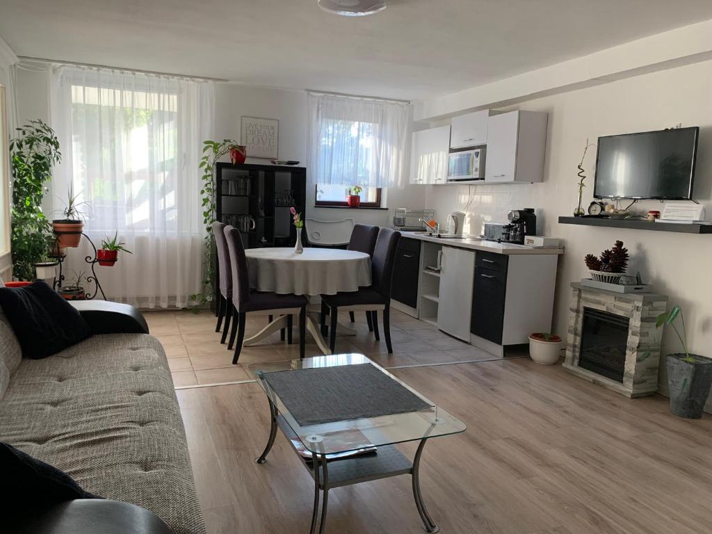 Kuchyňa alebo kuchynka v ubytovaní Piknik Apartmant