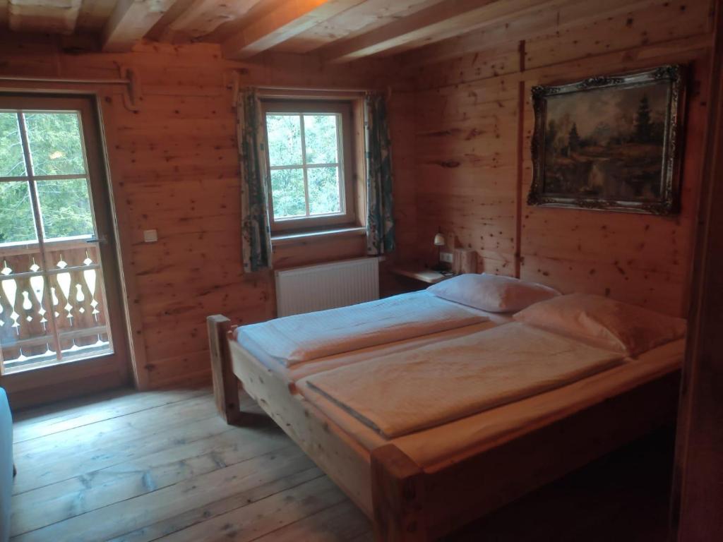 Postel nebo postele na pokoji v ubytování Ferienhaus Gaishütte