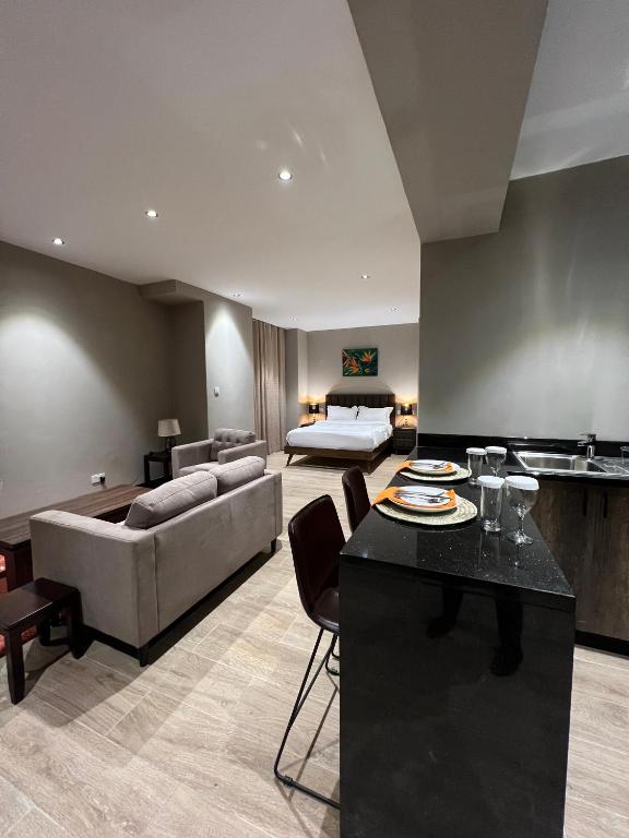 Posezení v ubytování Sincerely Yours Suites & Serviced Apartments
