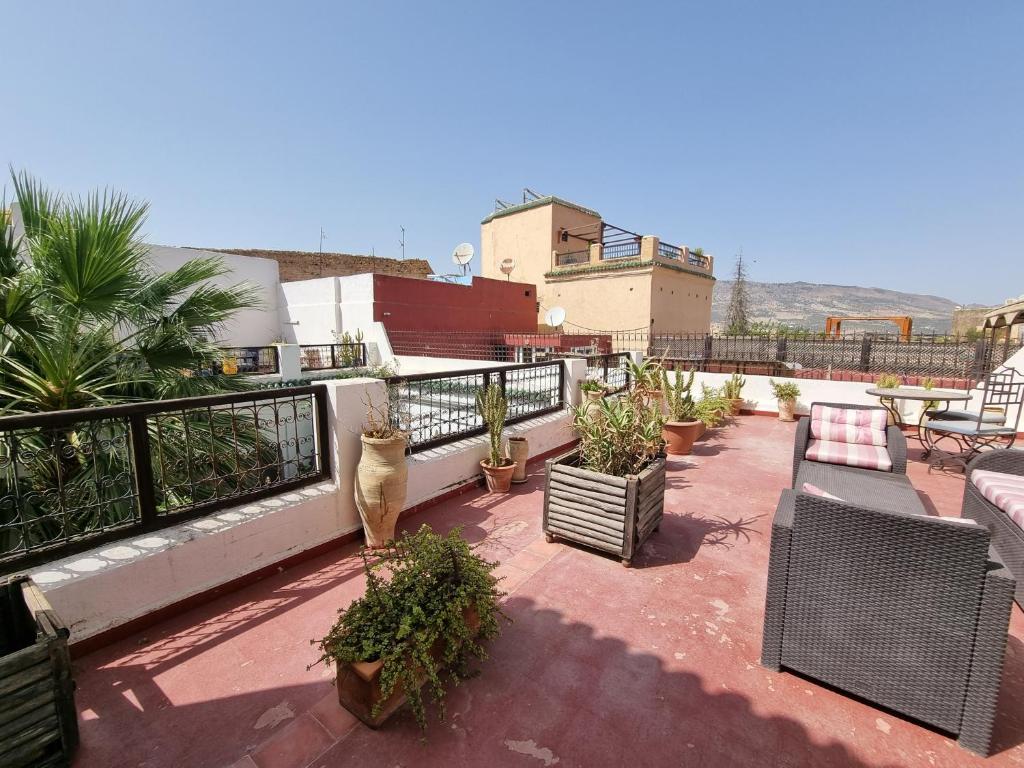 Balkón nebo terasa v ubytování Riad Le Sucrier de Fès