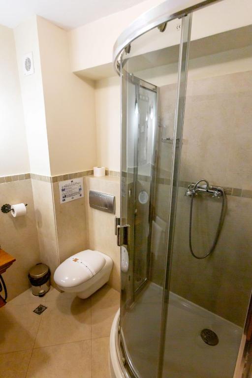 Koupelna v ubytování Hotel Turnul