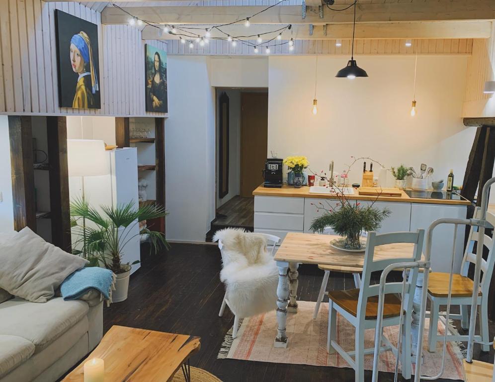 Köök või kööginurk majutusasutuses Hotel Weiße Mühle