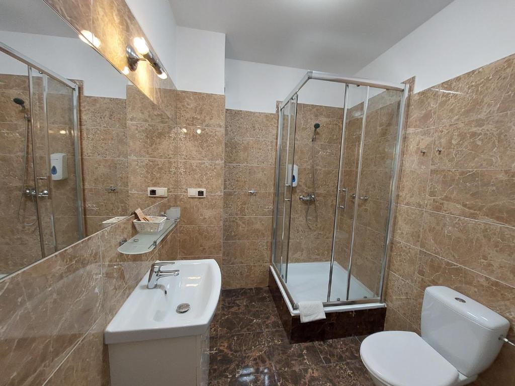 Kúpeľňa v ubytovaní Hotel u Liska