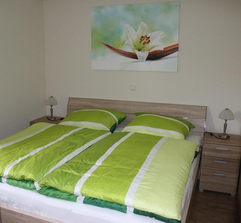 Postel nebo postele na pokoji v ubytování Sielperle