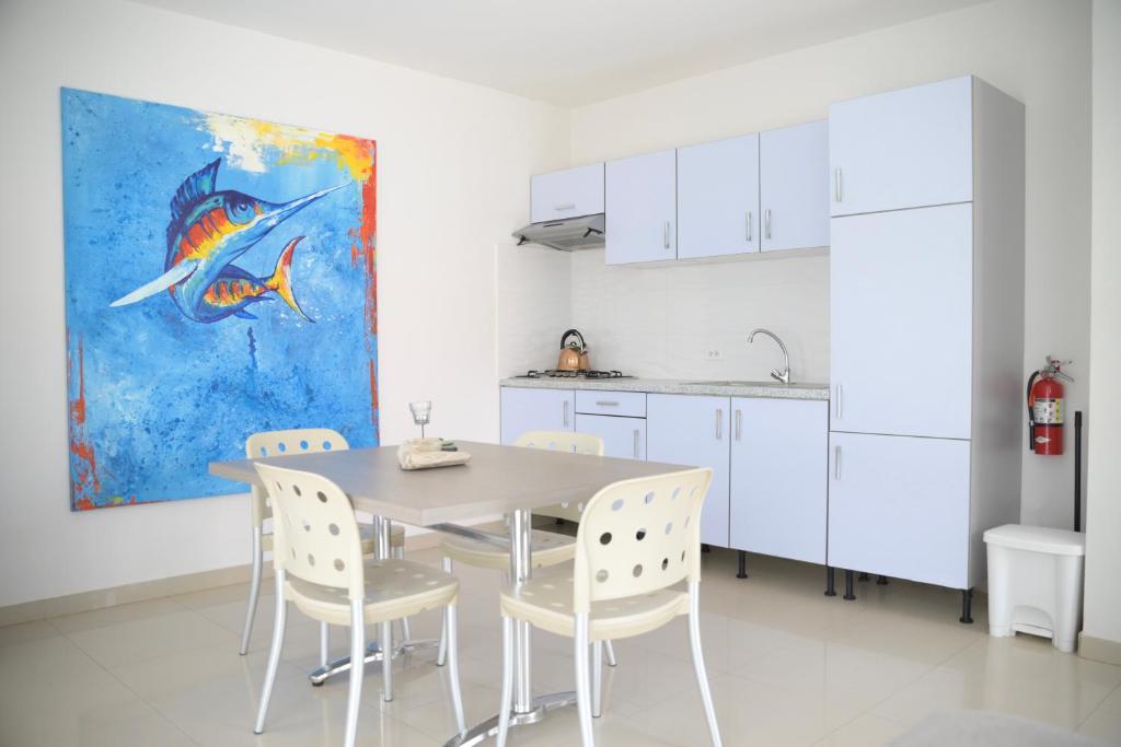 Kuchyň nebo kuchyňský kout v ubytování Beach Homes Aruba