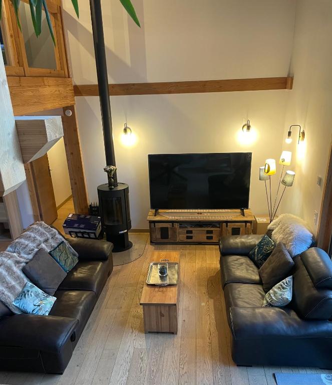 Posezení v ubytování Chalet le Lotus Blanc