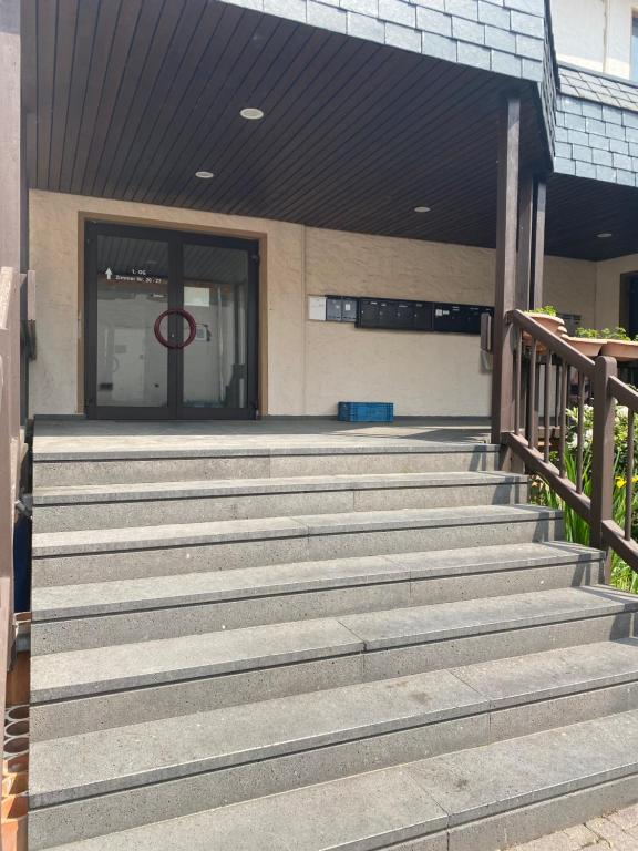 a set of stairs in front of a building at Ferienzimmer Nr.22 in Bad Neuenahr-Ahrweiler