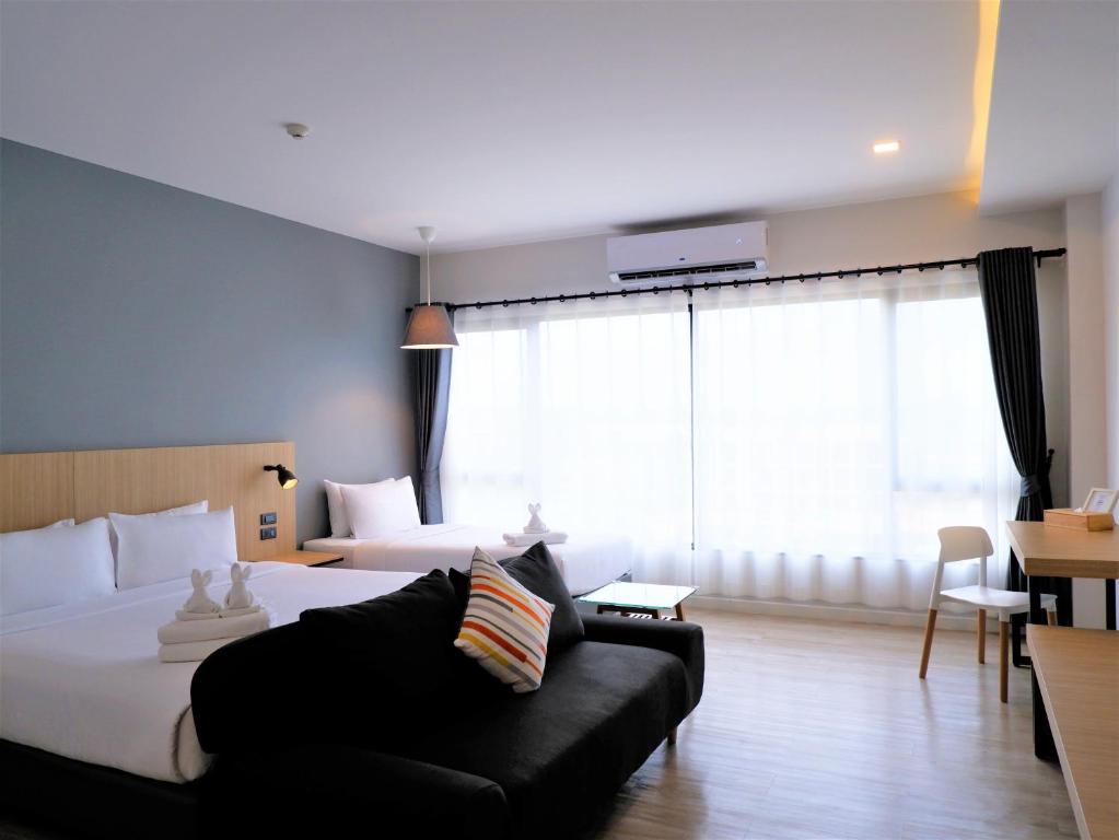 bliQ Hotel Chanthaburiにあるベッド