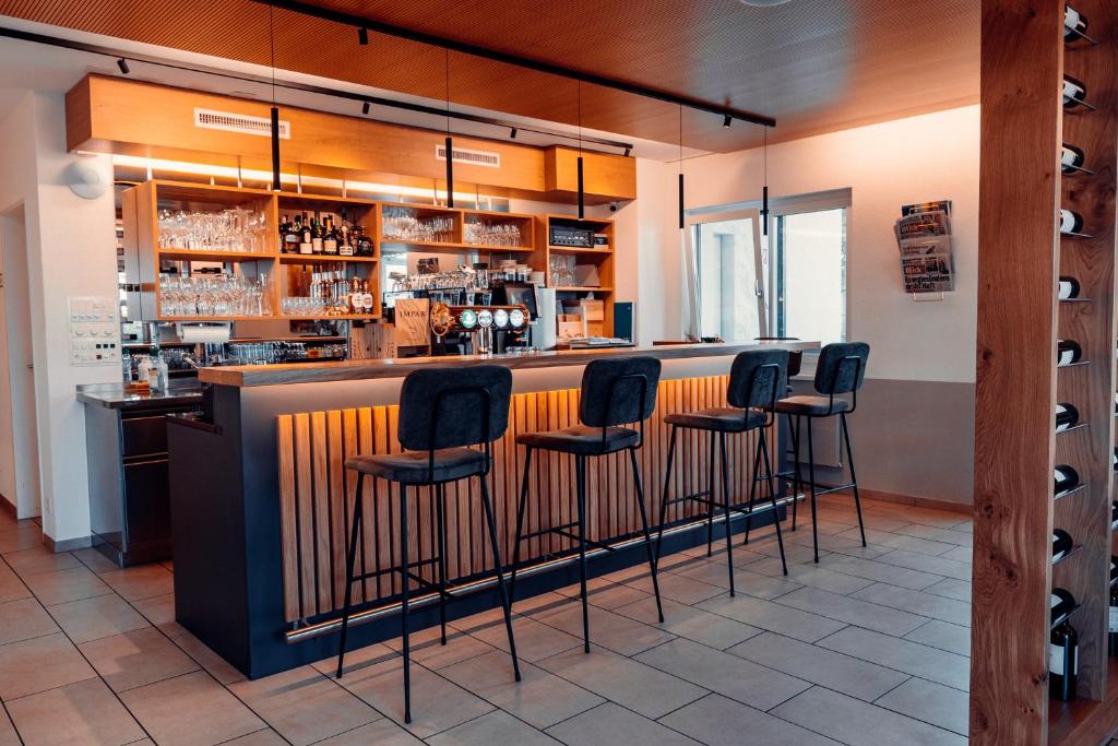 Kuchyň nebo kuchyňský kout v ubytování Hotel Rössli Luterbach