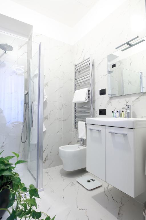 Koupelna v ubytování Hotel Sanpi Milano