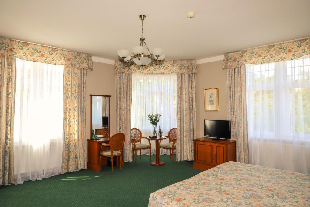 TV a/nebo společenská místnost v ubytování Union Hotel Prague
