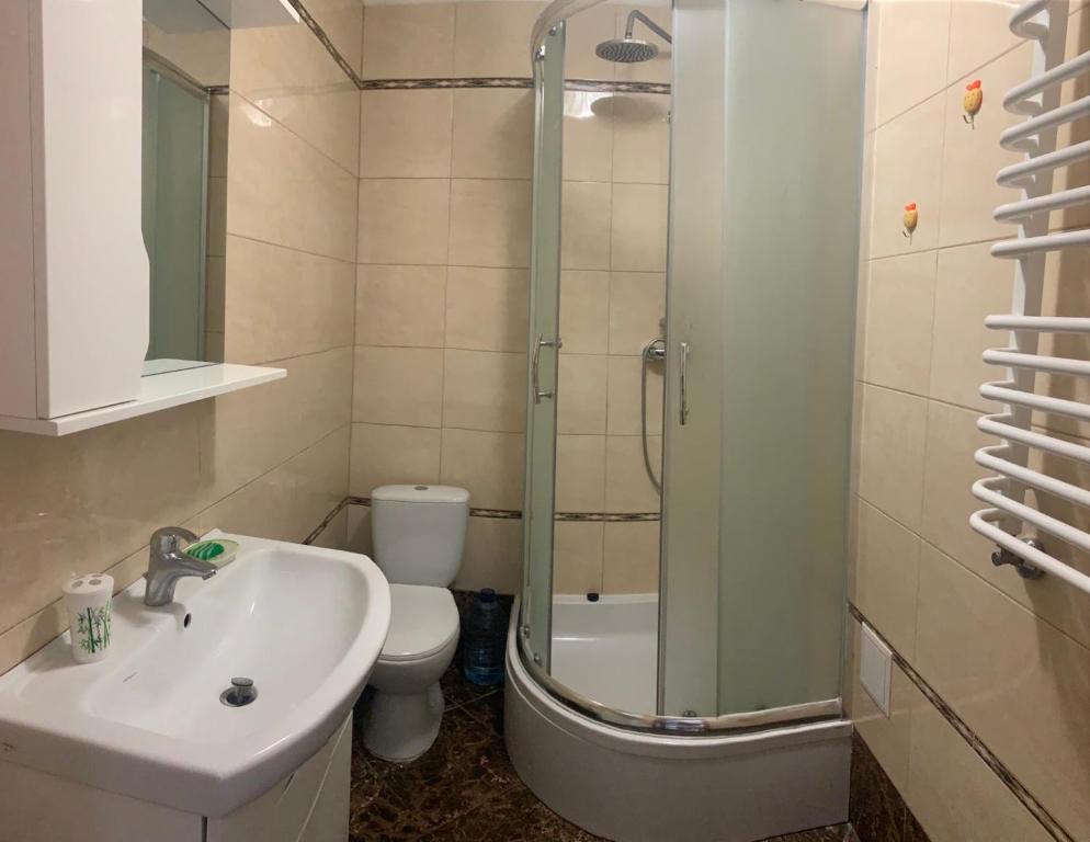 Koupelna v ubytování Richky Hotel