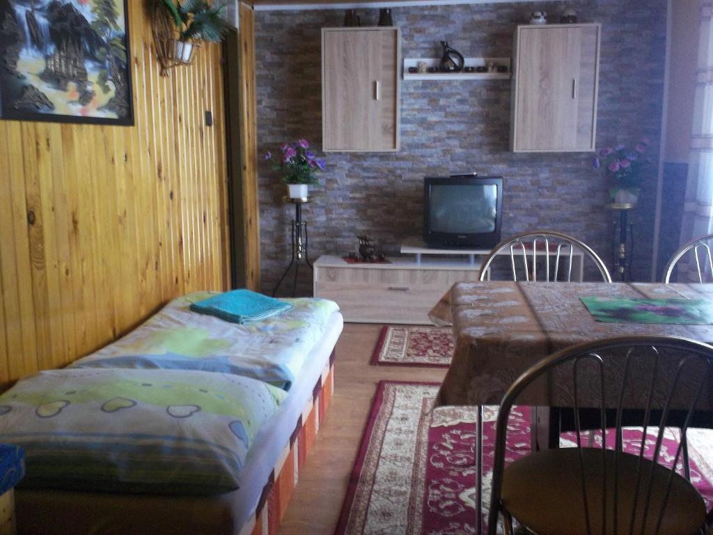 Postel nebo postele na pokoji v ubytování Ubytovanie u Vlasty
