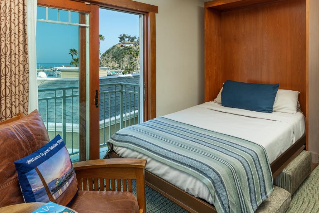 Katil atau katil-katil dalam bilik di The Avalon Hotel in Catalina Island