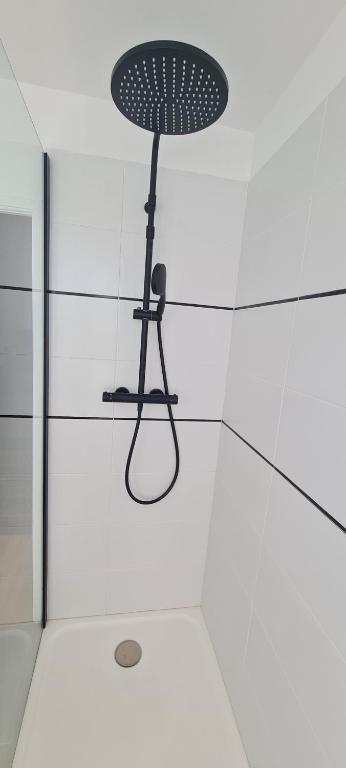 łazienka z prysznicem. w obiekcie Grande Maison dans le Bourg de Nevez + jardin w mieście Névez