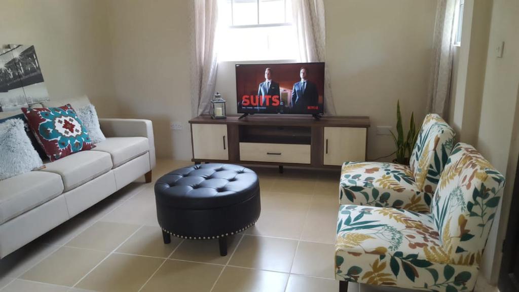 Prostor za sedenje u objektu bLu skAii Apt 5minutes2 Rodney Bay by car