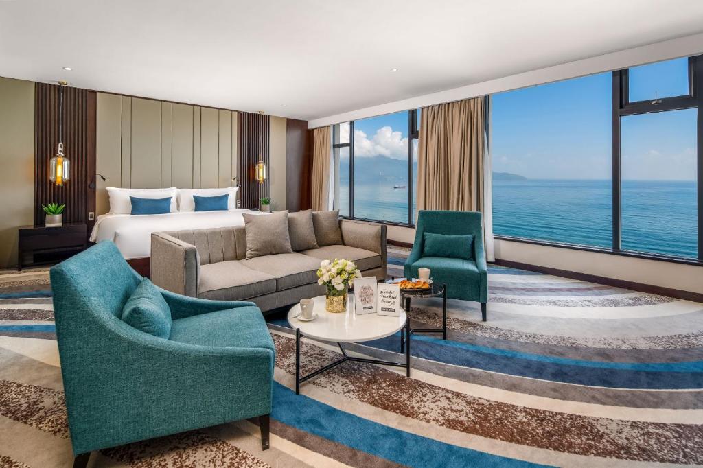 Χώρος καθιστικού στο Minh Toan SAFI Ocean Hotel