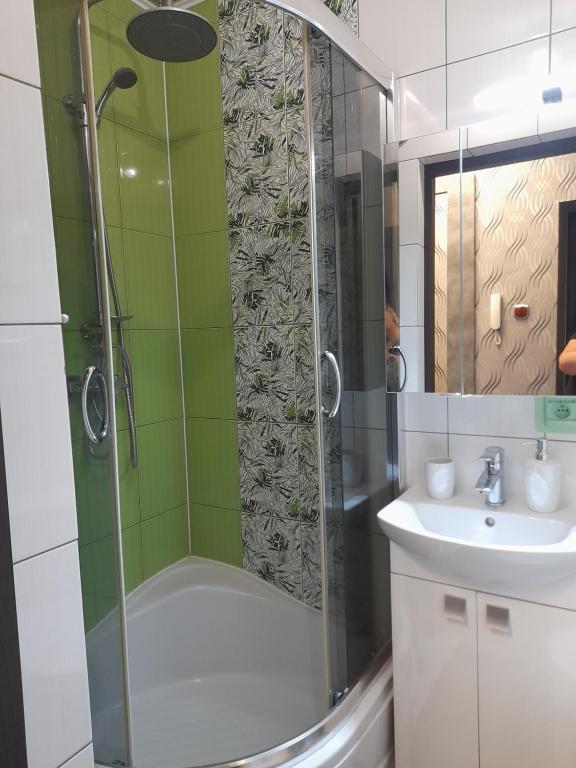 Kúpeľňa v ubytovaní Apartament Mieszkanie w Helu