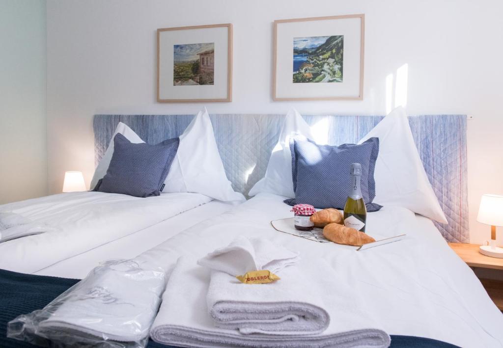 Postel nebo postele na pokoji v ubytování Panoramapark Soleil Chalet B