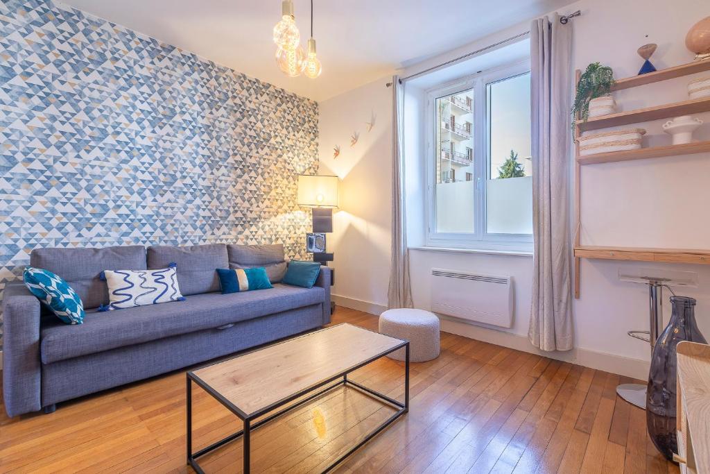 Posezení v ubytování Apt 2-4 pers, charme de l'ancien, calme, vélos, Annecy centre