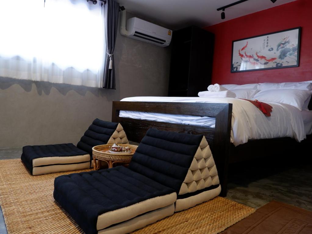 Postel nebo postele na pokoji v ubytování Lo-Ha Guest house, Contactless Check-in