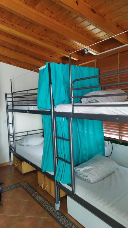 Palanda nebo palandy na pokoji v ubytování Arena Nest Hostel
