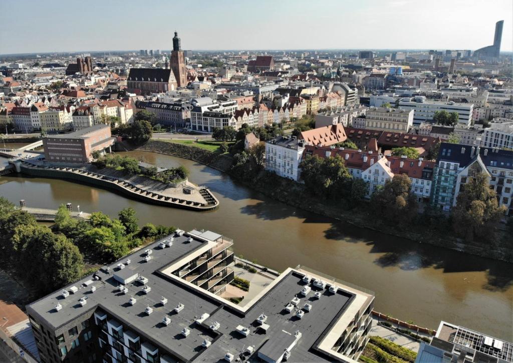 Výhľad na mesto Vroclav alebo výhľad na mesto priamo z apartmánu