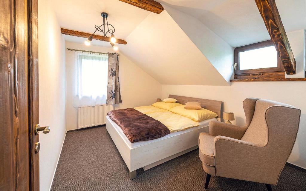 Postel nebo postele na pokoji v ubytování Apartmány pri Dunajci