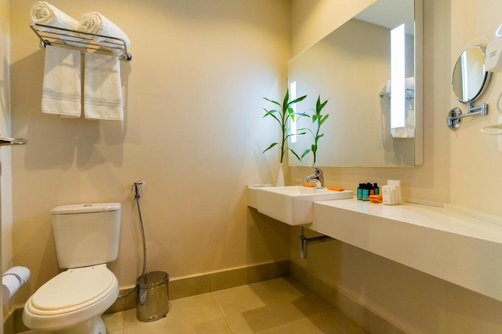 Um banheiro em Royal Palm Tower Anhanguera