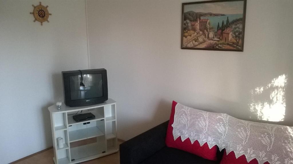TV a/nebo společenská místnost v ubytování Apartment Barbat 17620c