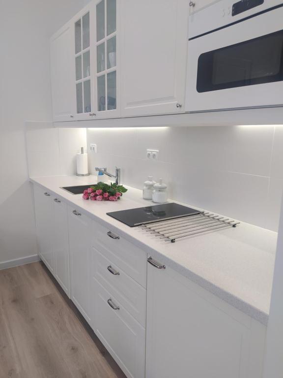 Kuchyňa alebo kuchynka v ubytovaní Apartament FANABERIA Lądek Zdrój