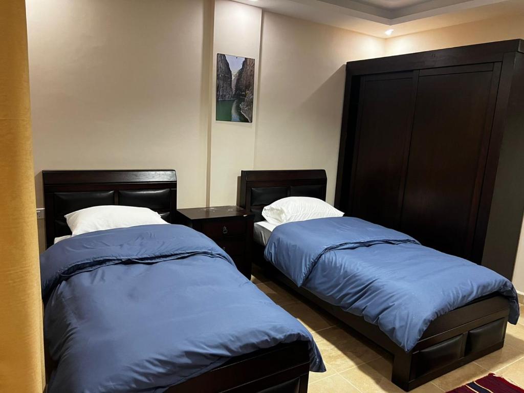 Postel nebo postele na pokoji v ubytování Amro Petra Apartment