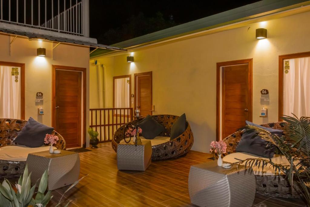 Posezení v ubytování Green Leaf Guest House - Omadhoo