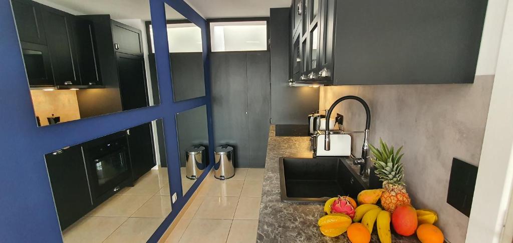 Kuchyň nebo kuchyňský kout v ubytování La Rosa de los vientos luxury apartment