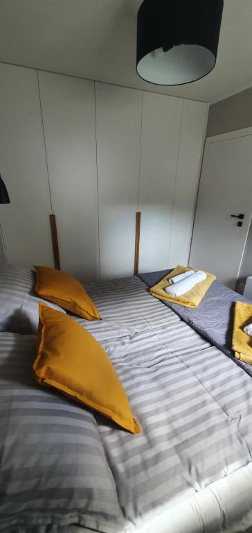 Letto o letti in una camera di Apartament Stacja Wisła