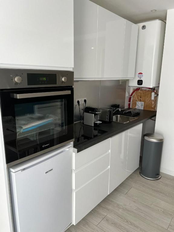 Kuchyňa alebo kuchynka v ubytovaní App 2 Mulhouse centre , 6 personnes