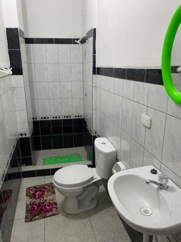 Koupelna v ubytování Alojamiento Everglow