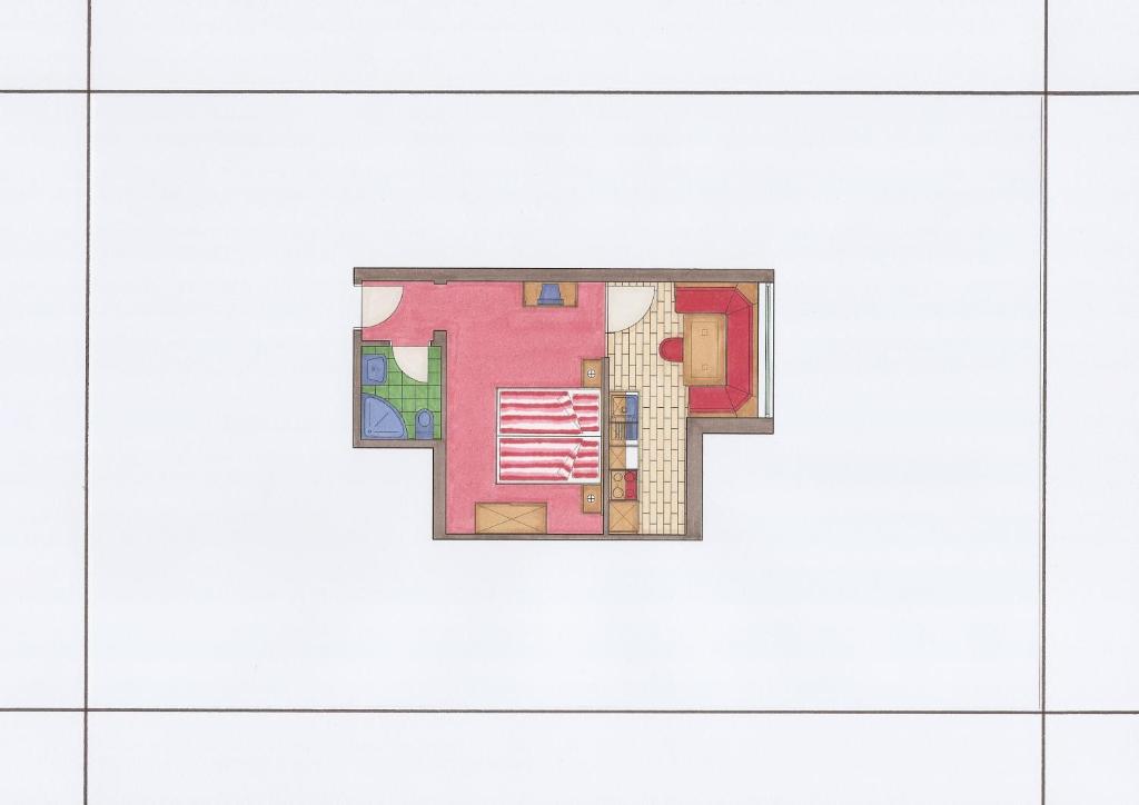 Půdorys ubytování Hotel & Appartement Auerhahn