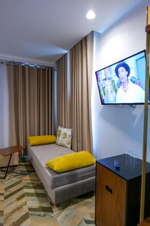 TV a/nebo společenská místnost v ubytování Hotel Semajo