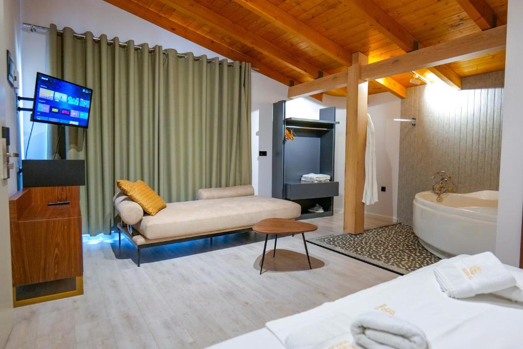 Postel nebo postele na pokoji v ubytování Hotel Semajo
