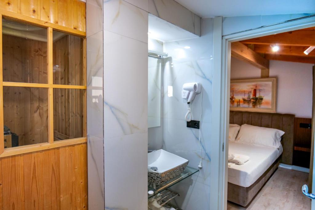 Koupelna v ubytování Hotel Semajo