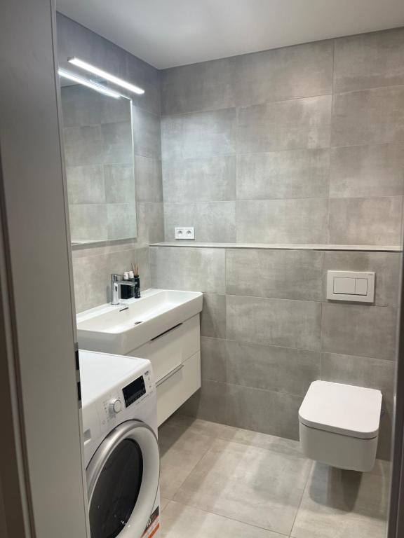 Koupelna v ubytování Strunzova pila Kvilda apartmán 308