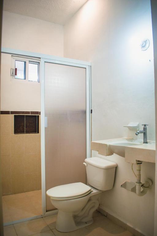 Koupelna v ubytování Hotel Cupules