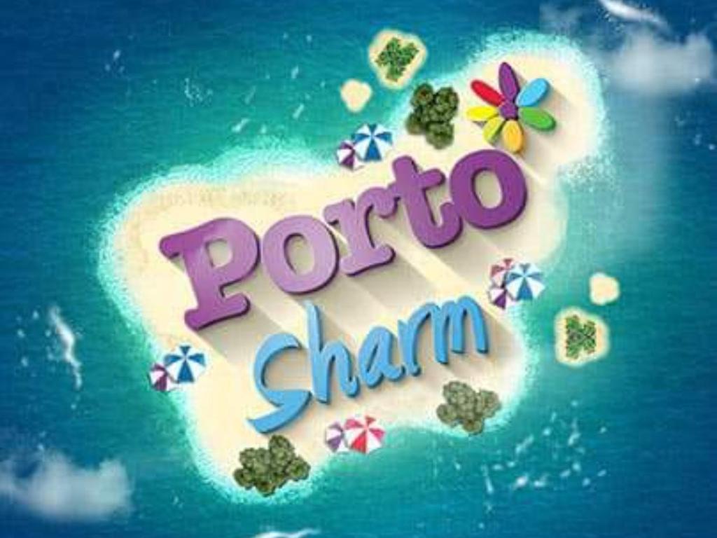 Eine herzförmige Insel mit den Worten puerto chan in der Unterkunft easy rent in porto sharm in Sharm El Sheikh