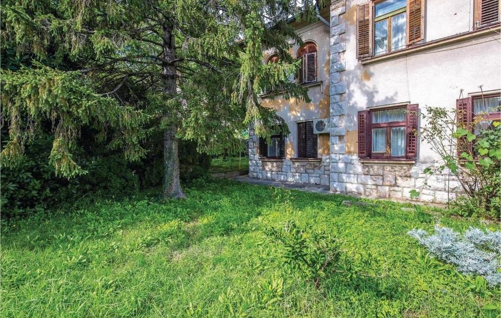 ein altes Steinhaus mit einem Baum im Hof in der Unterkunft Apartments with WiFi Bakar, Rijeka - 19753 in Bakar