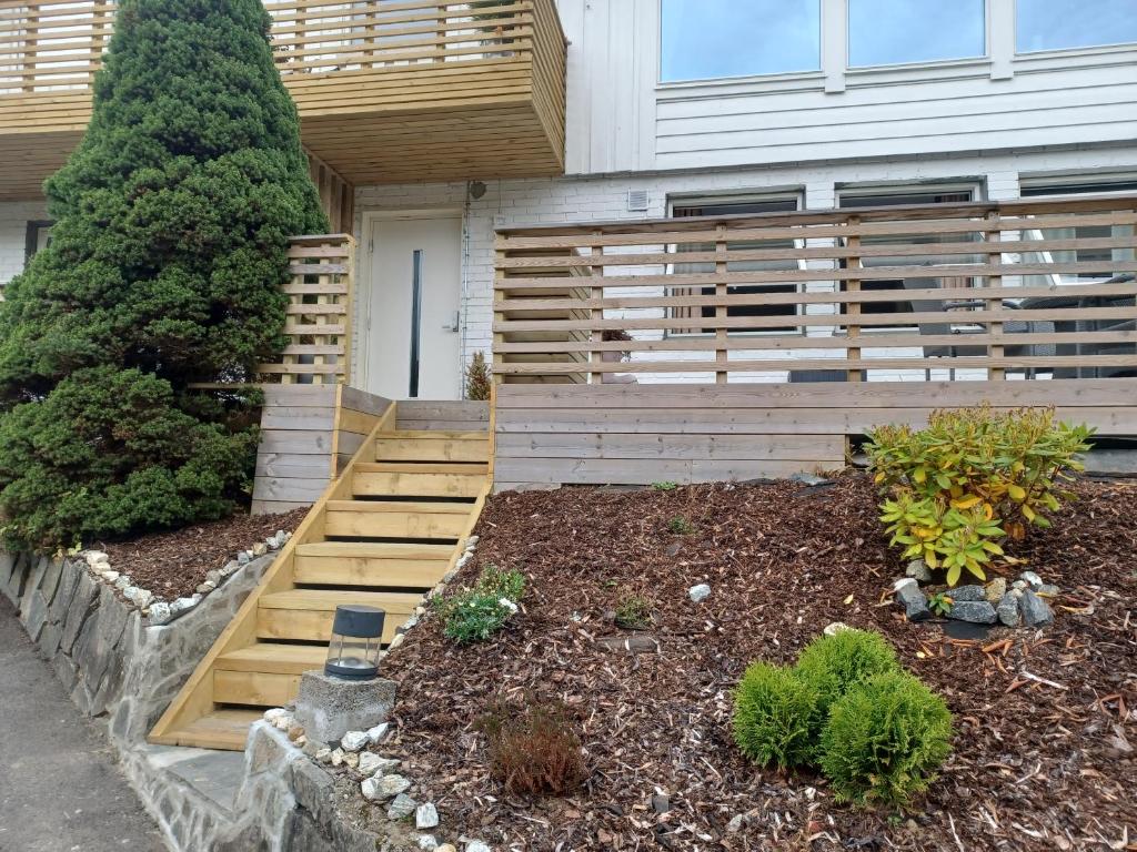 Zahrada ubytování Nature View Apartment in Espeland