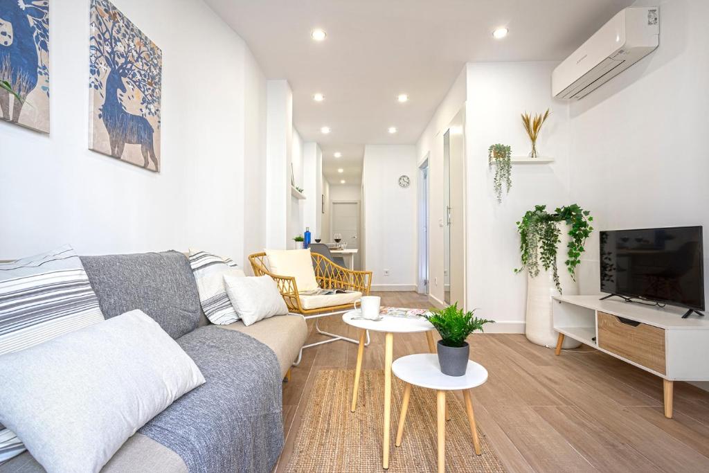 A television and/or entertainment centre at Malgi Apartment - Malaga City Centre