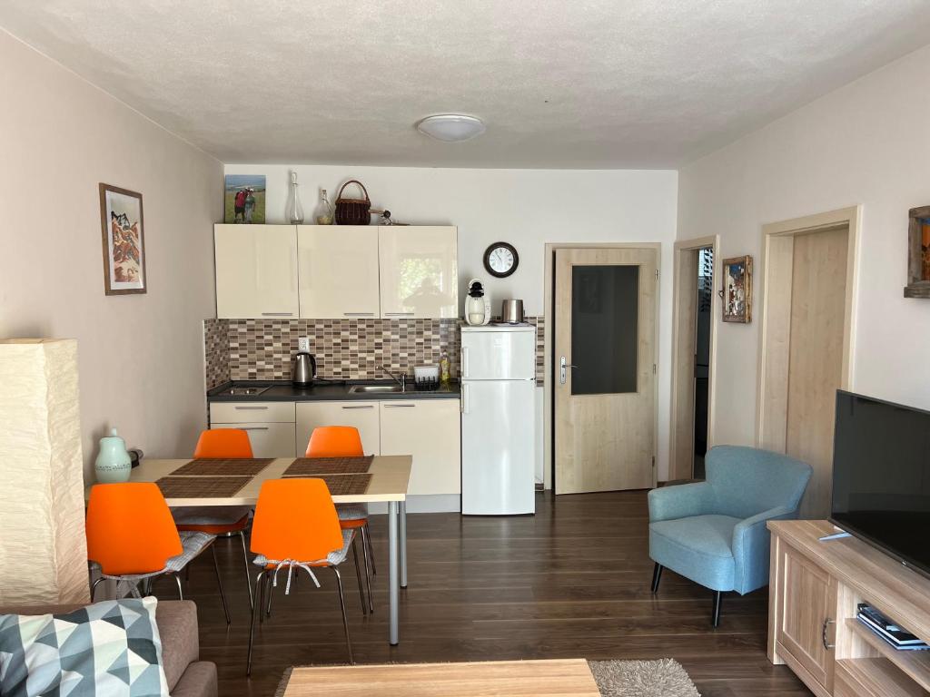 Η κουζίνα ή μικρή κουζίνα στο Apartmán Kykula - Terchová, Vyšné Kamence 1520